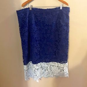 Eloquii Color Block lace midi skirt size 22